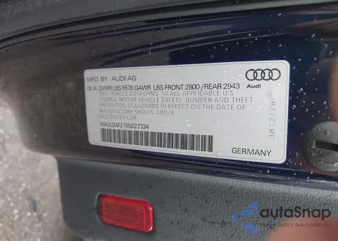 2019 Audi A7 55 Premium z USA, uszkodzony, nr VIN WAUU2AF21KN027334